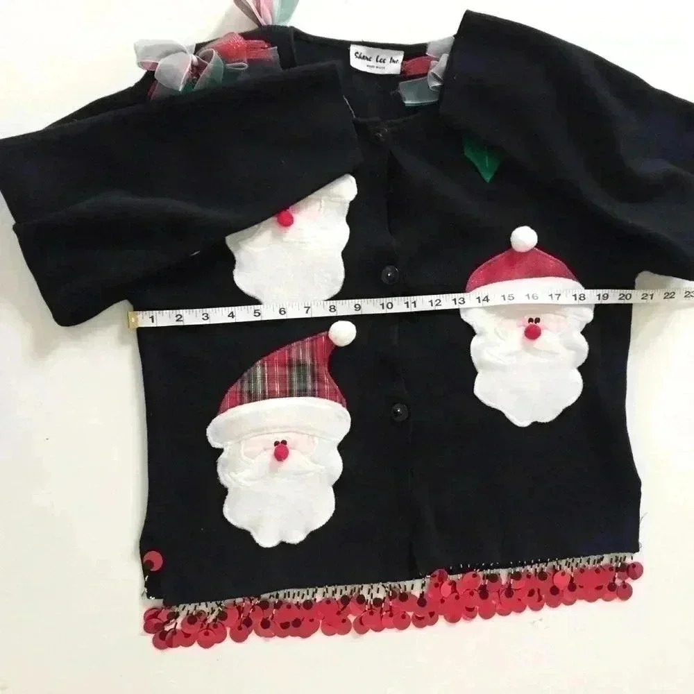 Shane Lee Inc. Ugly Christmas Santa Sequin Sweater - Picture 5 of 8
